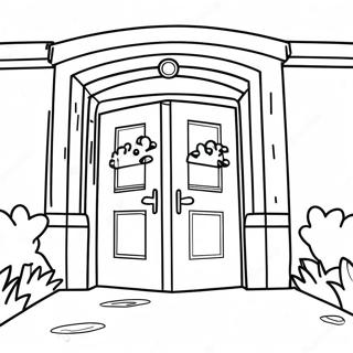 Roblox Doors Rush Adventure Coloring Page | Roblox Doors Rush coloring page