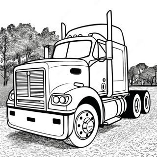 Big Rig Diesel Truck Coloring Page | Diesel Truck coloring page