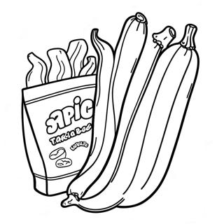 Spicy Takis Bag Coloring Page | Takis coloring page