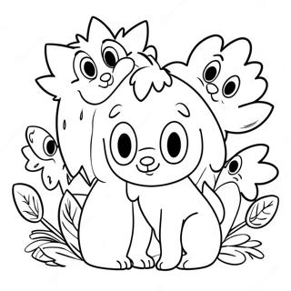 Bluey Mum with Family Coloring Page | Bluey Mum coloring page
