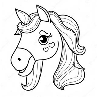 Christmas Horse Coloring Page | Christmas Horse coloring page