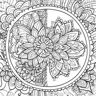 Mindful Mandala Coloring Page | Mindful coloring page