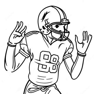 Lamar Jackson Action Pose Coloring Page | Lamar Jackson coloring page