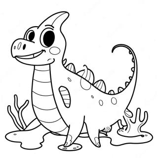 Friendly Sea Monster Coloring Page | Sea Monster coloring page