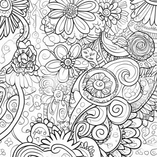 Vibrant Pop Art Patterns Coloring Page | Pop Art coloring page