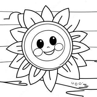 Bright Sun Shining Coloring Page | Sunny Day coloring page