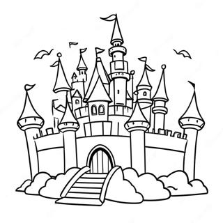 Princess Castle Coloring Page | Princess Castle coloring page