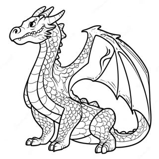 Advanced Realistic Dragon Coloring Page | Advanced Realistic Dragon coloring page