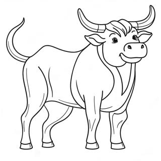 Bull Coloring Page | Bull coloring page