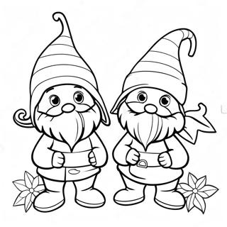 Christmas Gnomes Coloring Page | Christmas Gnomes coloring page