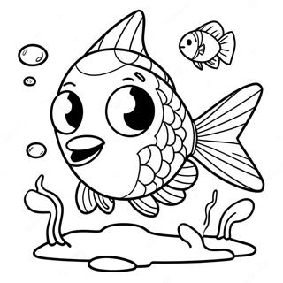 Fishstick in Action Coloring Page | Fishstick Fortnite coloring page