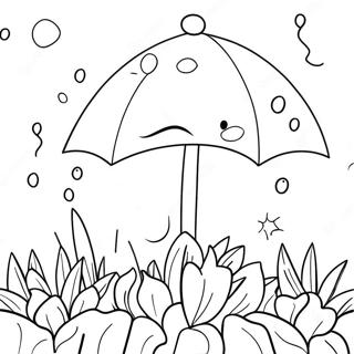 Aprilregn ger majblommor färgläggningssida | Aprilregn Ger Majblommor målarbild