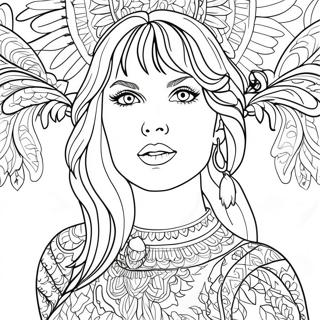 Taylor Swift Folklore Coloring Page | Taylor Swift Folklore coloring page