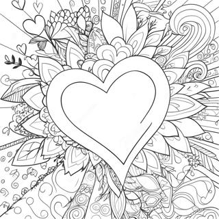 Hearts Coloring Page | Hearts coloring page