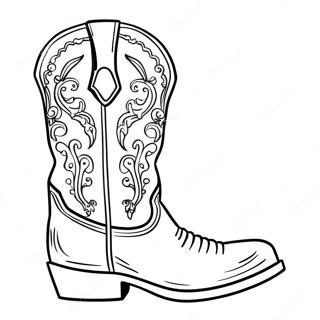 Cowboy Boot Coloring Page | Cowboy Boot coloring page