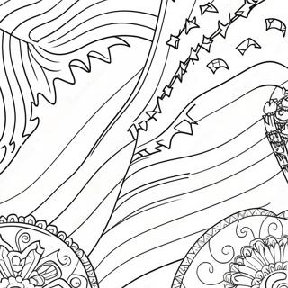 American Flag Coloring Page | American Symbols coloring page
