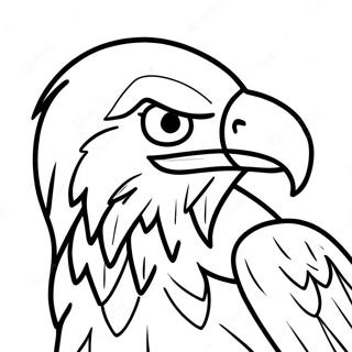 Bald Eagle American Symbol Coloring Page | American Symbols coloring page