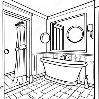 Bathroom Coloring Page | Bathroom coloring page