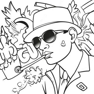 Gangster Graffiti Coloring Page | Gangster Graffiti coloring page