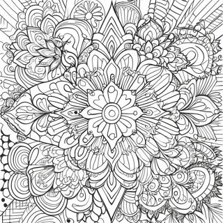 Intricate Kaleidoscope Design Coloring Page | Kaleidoscope coloring page