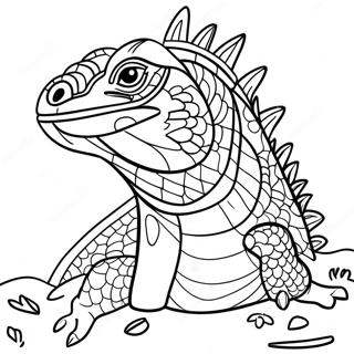 Iguana Coloring Page | Iguana coloring page