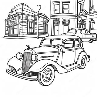 Vintage Classic Car Coloring Page | Classic Car coloring page
