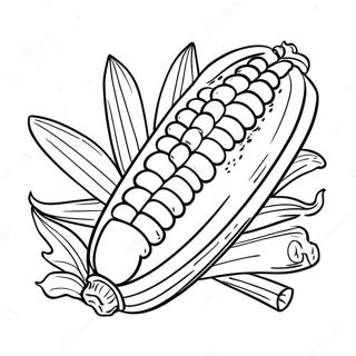Crafty Corn Coloring Page | Crafty Corn coloring page