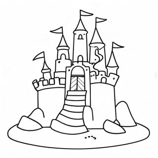 Sand Castle Coloring Page | Sand Castle coloring page