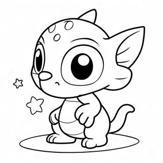 Charming Kwami with Magical Powers Coloring Page | Kwami coloring page