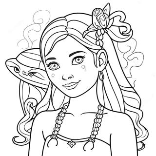 Mira with Magical Creatures Coloring Page | Mira coloring page