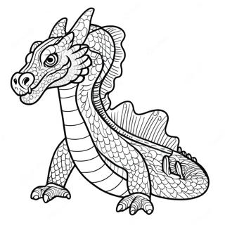 Majestic Water Dragon Coloring Page | Water Dragon coloring page