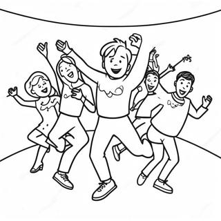 Wiggles Dance Party Coloring Page | Wiggles coloring page