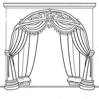 Theatre Stage Coloring Page | Theatre coloring page