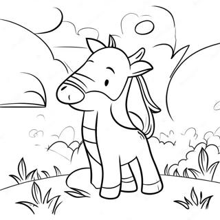 Peaceful Psalm 23 Scene Coloring Page | Psalm 23 coloring page