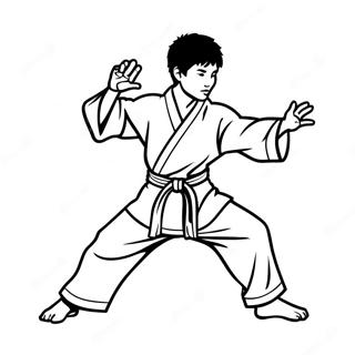 Karate Kid Coloring Page | Karate coloring page