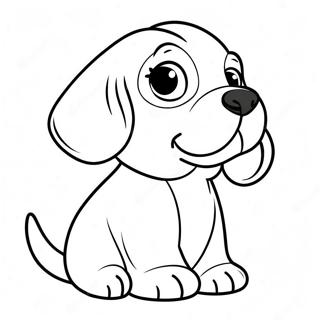 Cute Beagle Puppy Coloring Page | Beagle coloring page