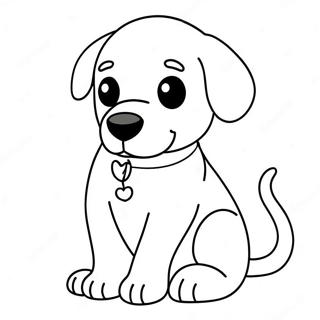 Easy Realistic Puppy Coloring Page | Easy Realistic Puppy coloring page