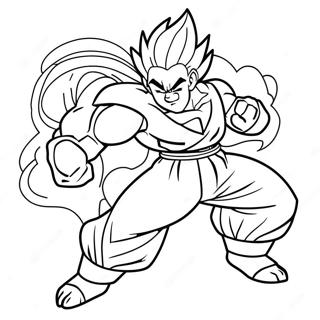 Gohan Beast Transformation Coloring Page | Gohan Beast coloring page