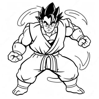 Gohan Beast in Action Coloring Page | Gohan Beast coloring page