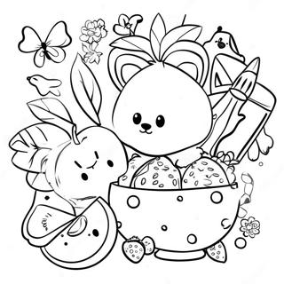 Collage Coloring Page for Kids | Collage coloring page
