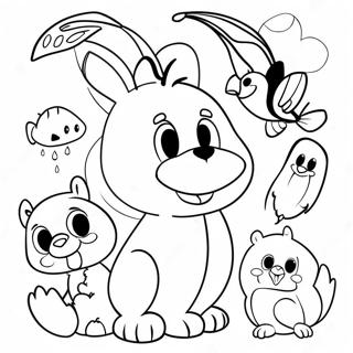 Fun Animal Collage Coloring Page | Collage coloring page