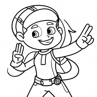 Kim Possible in Action Coloring Page | Kim Possible coloring page