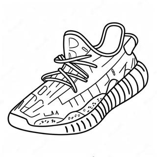 Yeezy Boost 350 Coloring Page | Yeezy Shoe coloring page