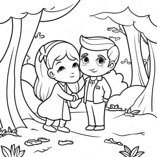 Twilight Scene Coloring Page | Twilight coloring page