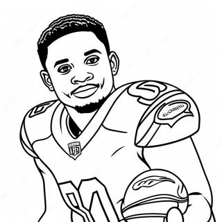 Stefon Diggs Coloring Page | Stefon Diggs coloring page