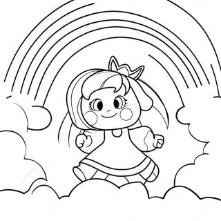 Colorful Rainbow Brite Scene Coloring Page | Rainbow Brite coloring page