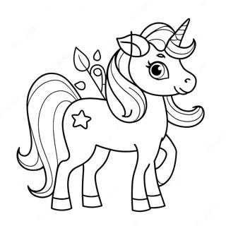 Adorable Cute Unicorn Coloring Page | Adorable Cute Unicorn coloring page