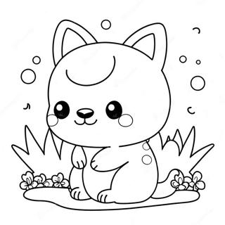 Kawaii Cute Animal Coloring Page | Kawaii Cute Animal coloring page
