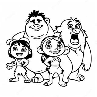 Croods Family Adventure Coloring Page | Croods coloring page