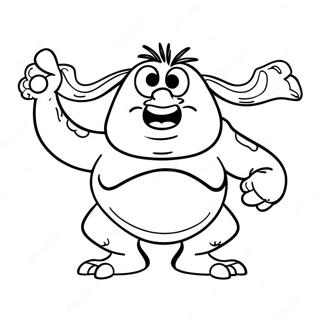 Grug Crood in Action Coloring Page | Croods coloring page
